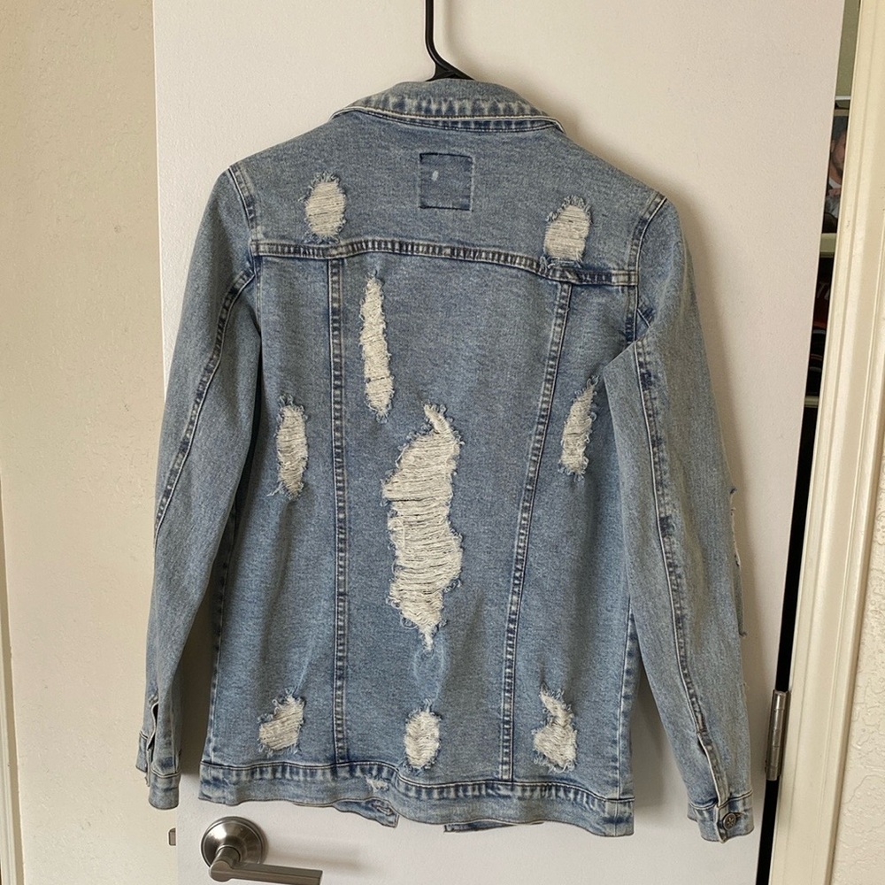 Distressed Denim Jacket - Picture 2 of 6